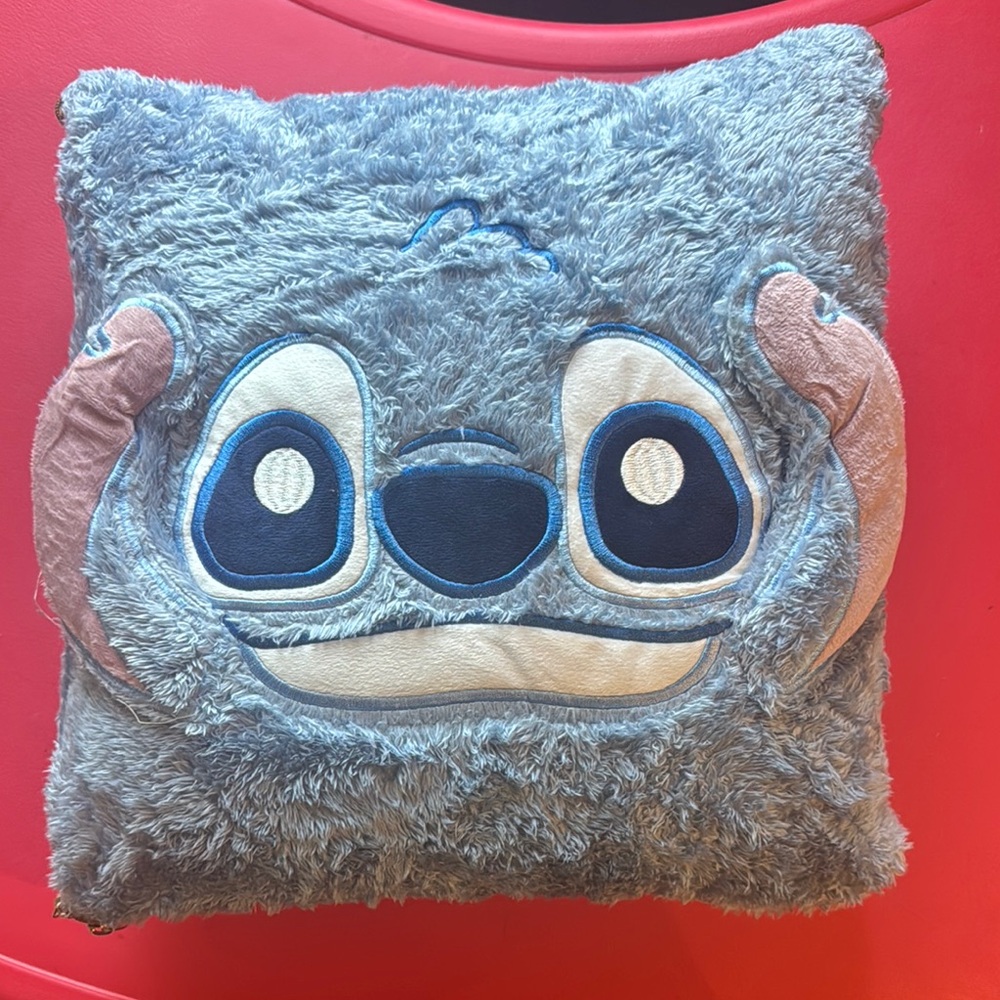 Blue Furry Character Pillow